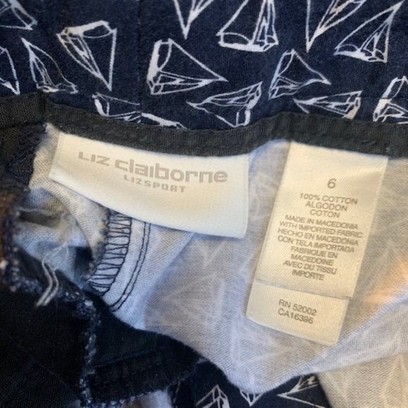 Liz Claiborne Navy & White Pants Size 6 - Picture 10 of 10